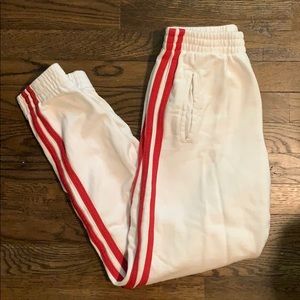 John Galt/Brandy Melville white/red sweats